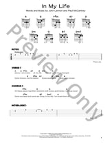 In My Life Guitar and Fretted sheet music cover